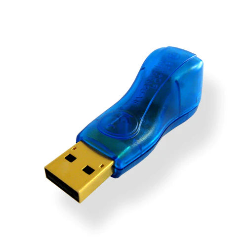 DS9490R USB bridge with 1-Wire® RJ11 interface to accommodate 1-Wire® receptacles and networks.